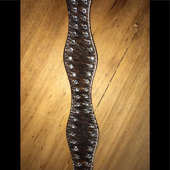 Hair on Hide Western Belt - Picture 1 of 4